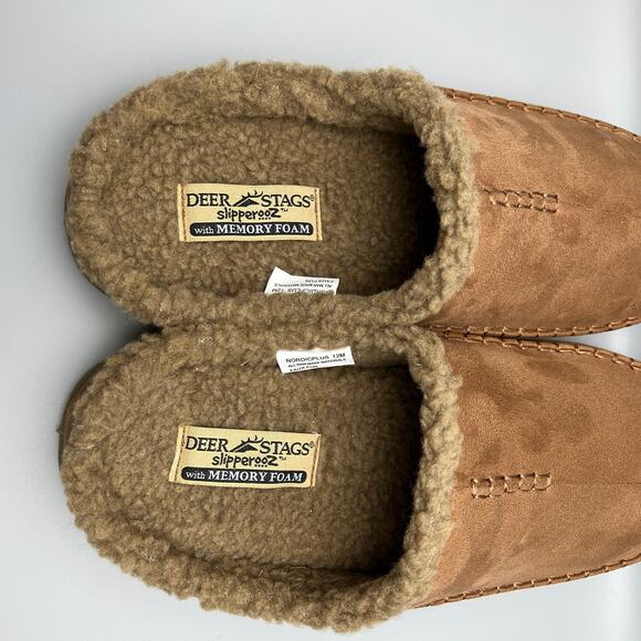 Deer Stags Slipperooz Nordicplus Memory Foam Slippers Mens 12M Shoes* - Picture 6 of 8